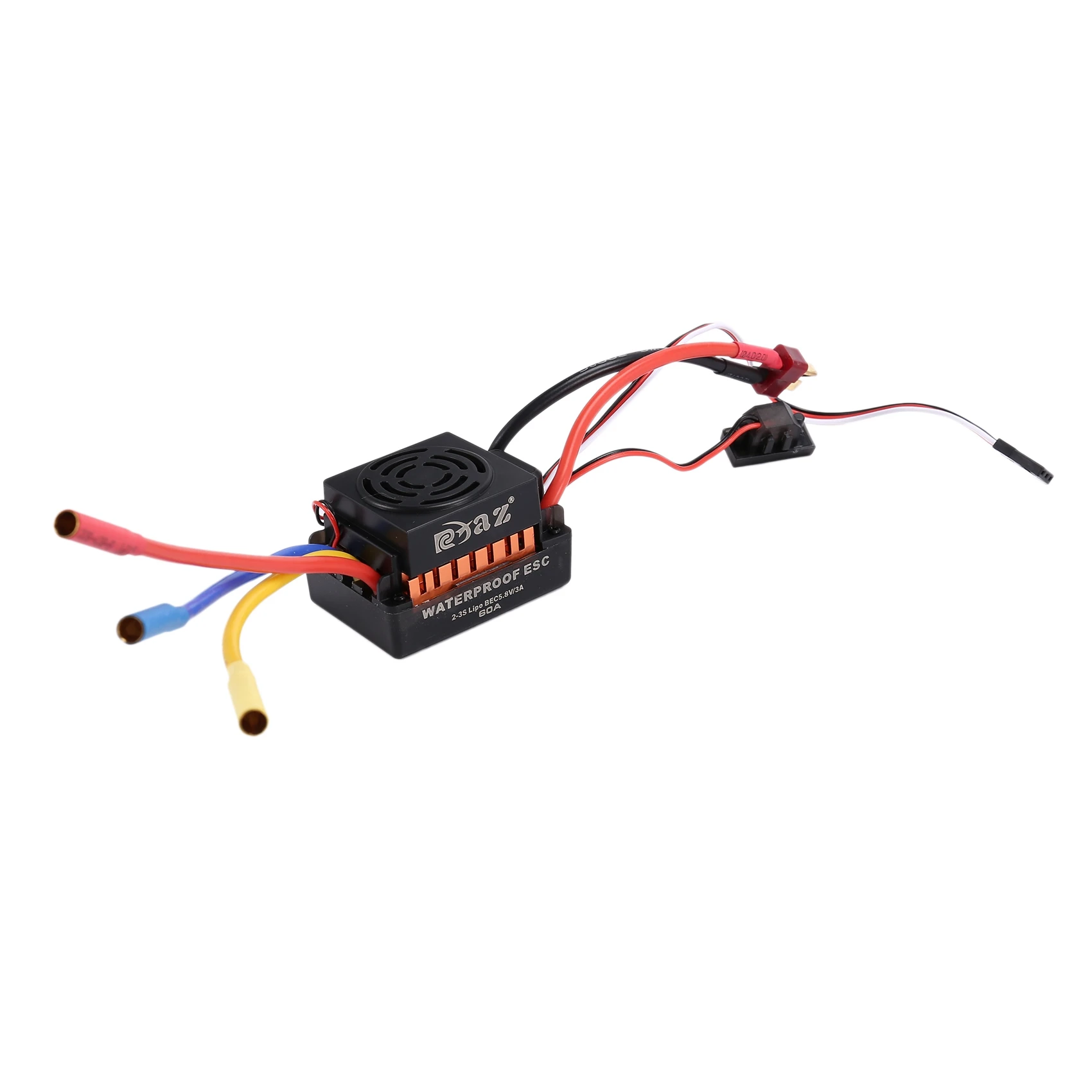 Bürstenloser Motor 60A Wasserdichter ESC Elektrischer Geschwindigkeitsregler für 1/10 1/12 1/16 RC Autoteile