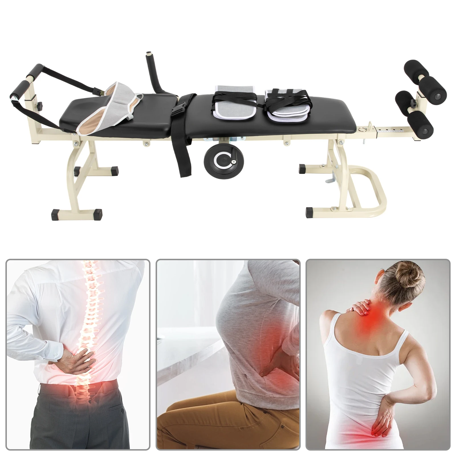 Lumbar Stretch Tool Device Traction Bed Therapy Table Fit Cervical Spine Massage Traction Table Back Stretcher