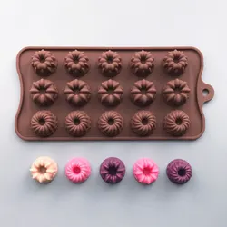 Flower Baking Mold DIY Chocolate Candy Ice Silicone Mould Resin Plaster Clay Molder