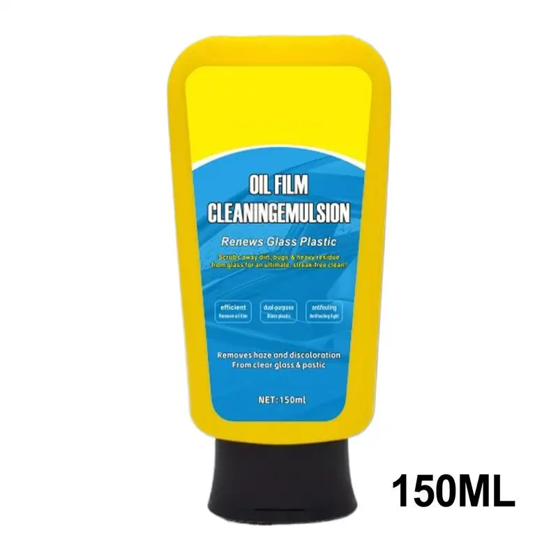 Detergente per pellicole per olio per parabrezza 150ml Detergente per pellicole per olio per parabrezza per auto Agente liquido Pulizia profonda Rimozione di pellicole per olio per vetro Efficiente