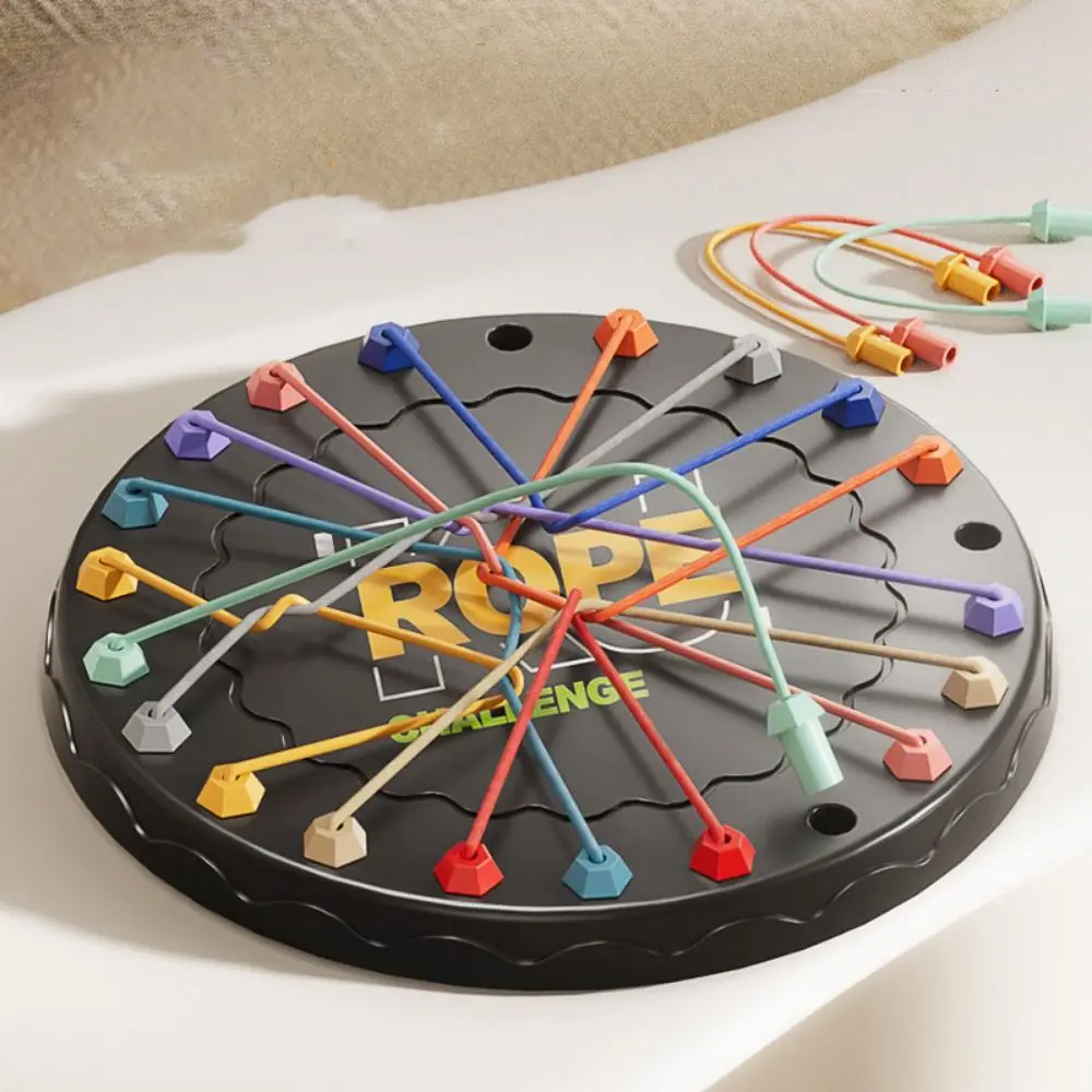 Jeu de nœuds de corde pour enfants, pensée logique, ligne connectée torsadée, stratégie du cerveau, nœuds de corde Montessori, jouet de défi de dessin animé, couleur