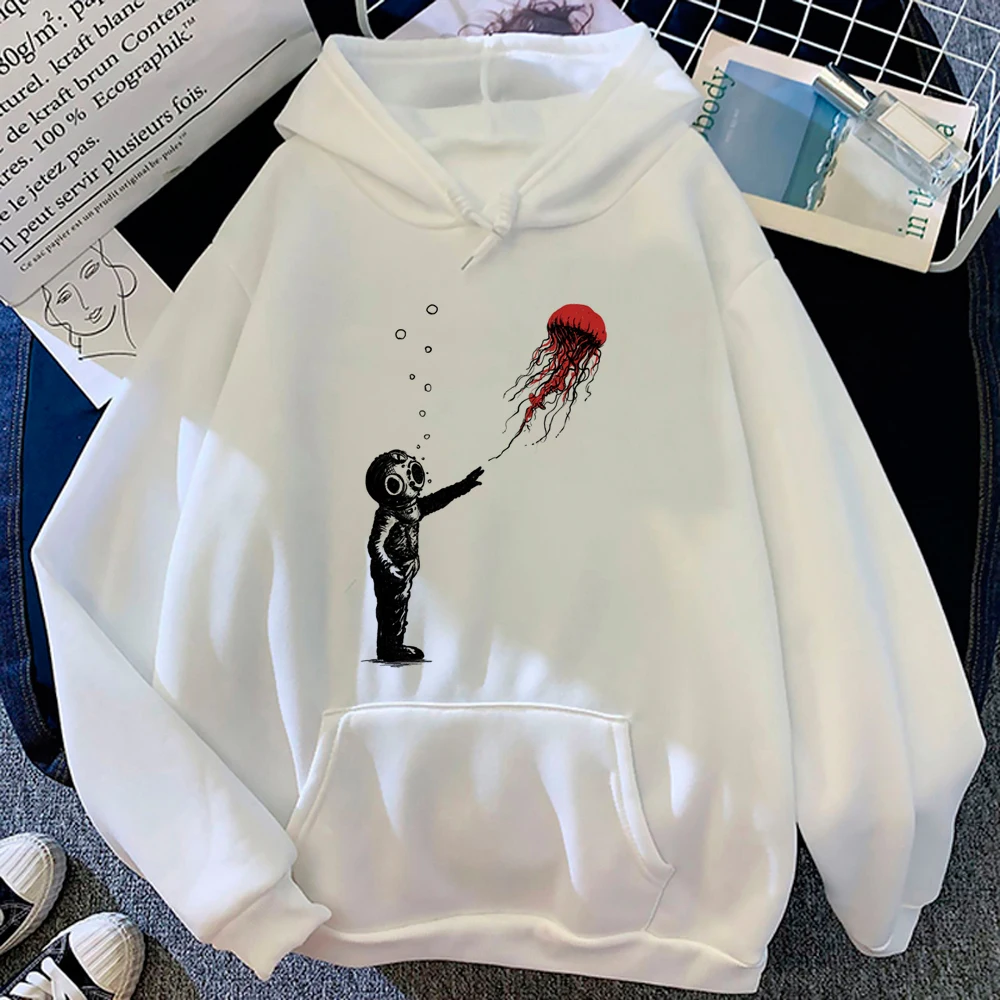 

Jellyfish hoodies women 2023 graphic Hood hoddies women Fleece tracksuit