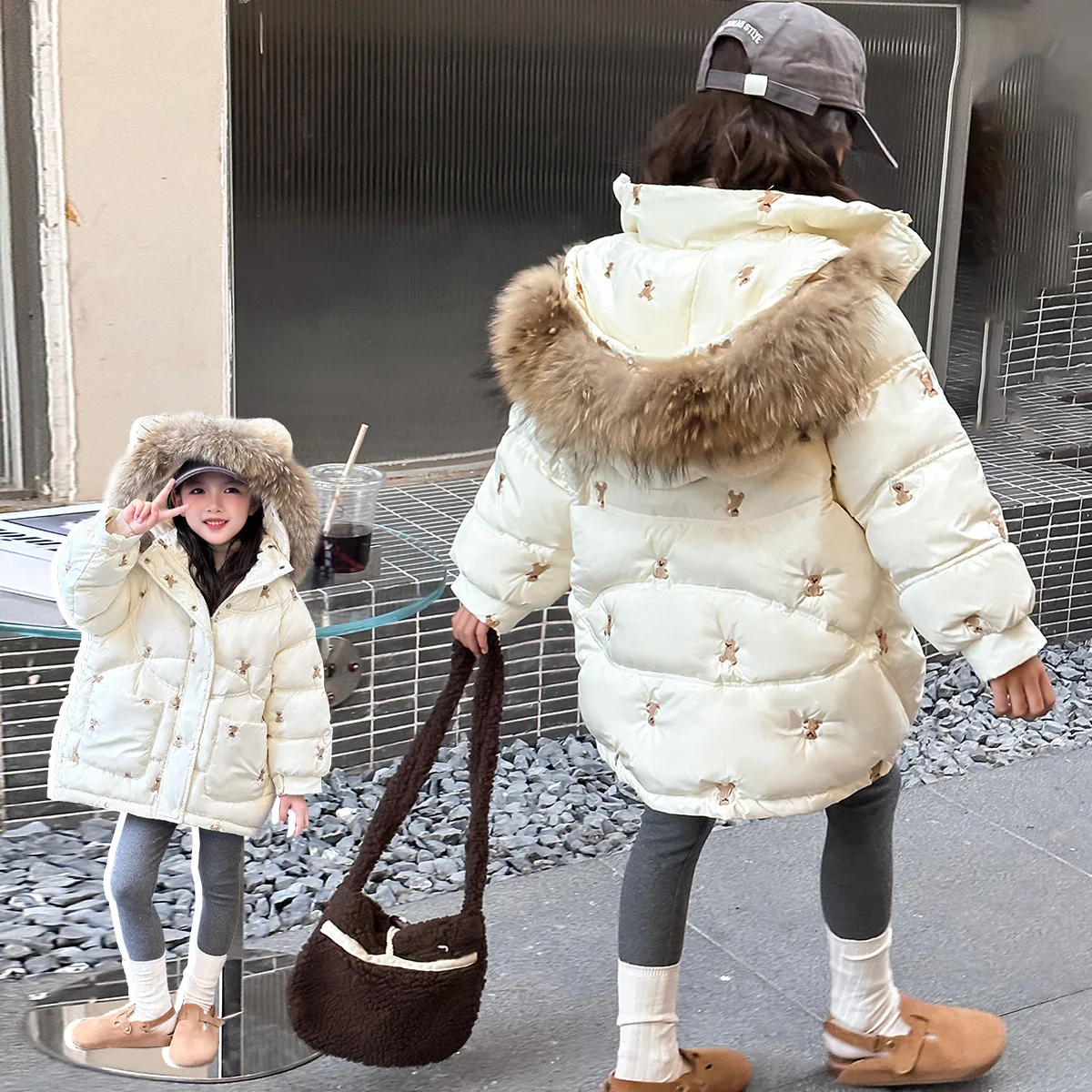 Manteau D'hiver Fille 140 - Fausse Fourrure épais Et Chaud - Cardigan Veste Extérieure Tendance
