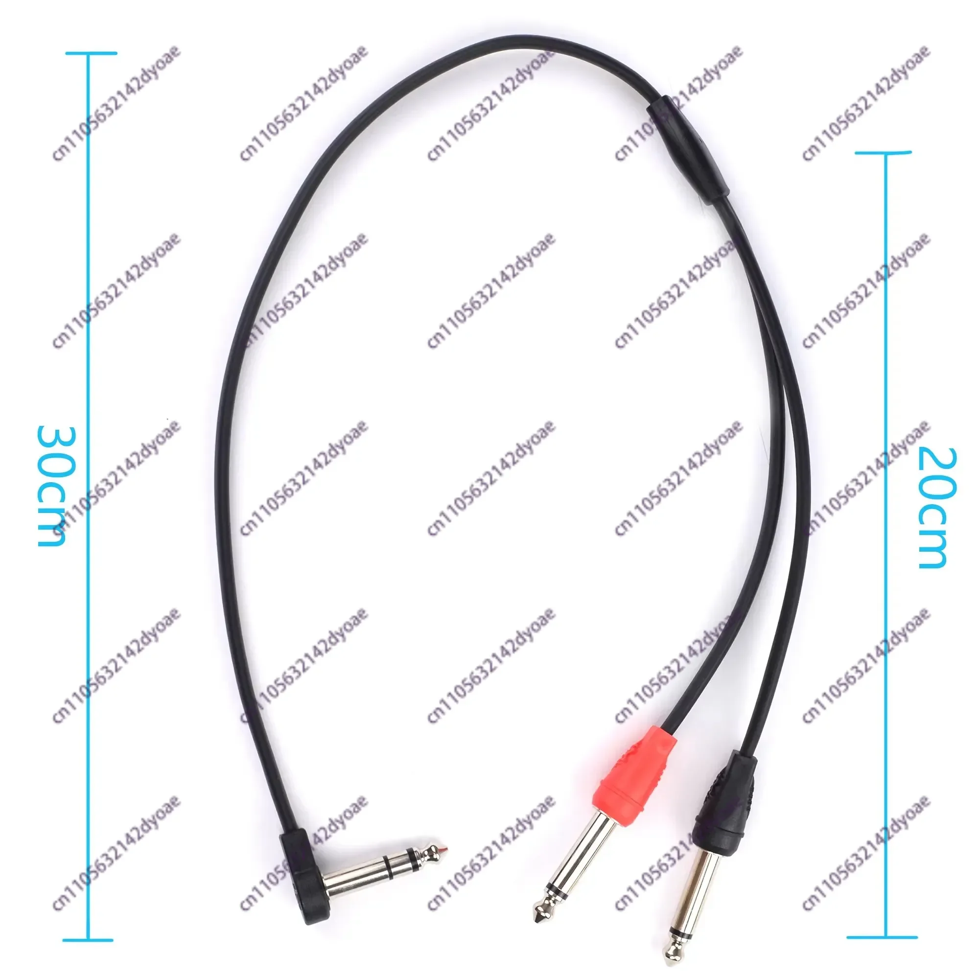Ultra-Compact Design 1-to-2 6.5mm 6.35mm Splitter Single Block Effects Pedal Cable Single Block Cord 6.35 Effects Pedal Cable