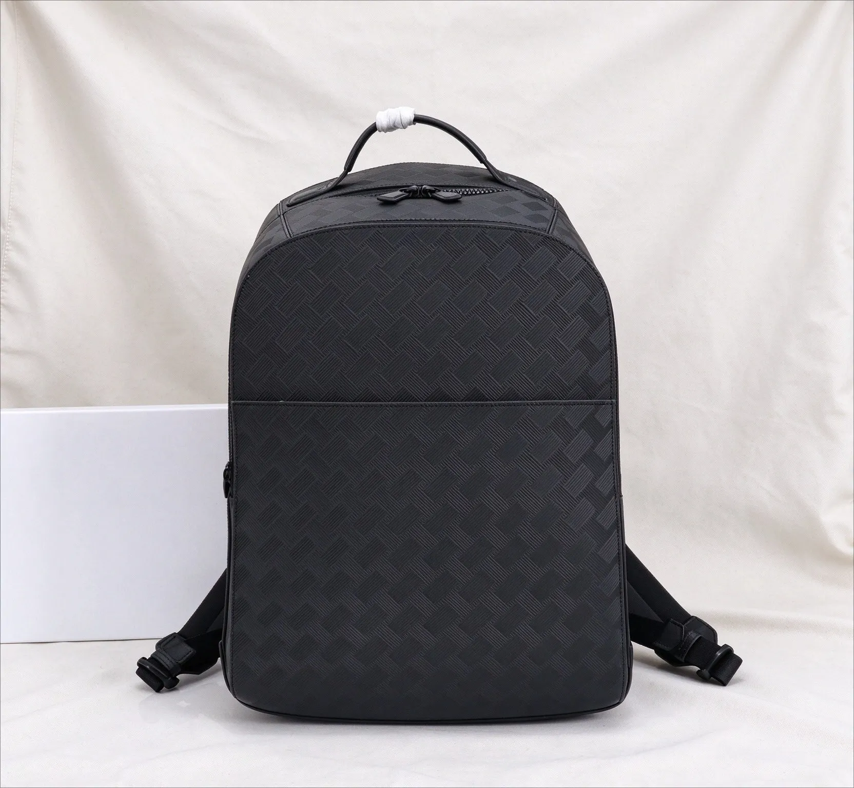 Cross Grain Leather Commuter Backpack for Men, Multi-Pocket Large Capacity Daily Travel Laptop Backpack