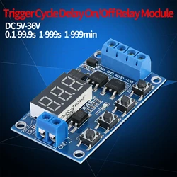 DC 5V--36V Trigger Cycle Delay Timer Switch Turn On Off Relay Module with LED Display