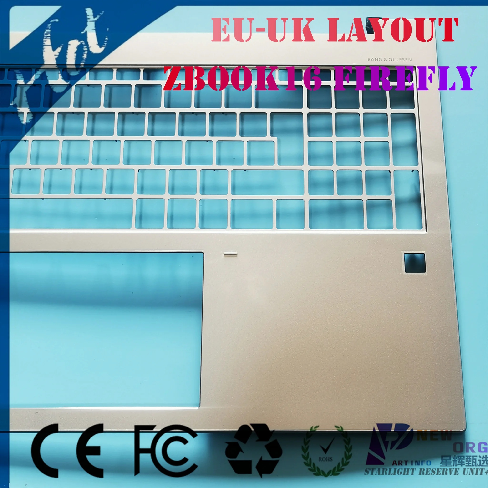 Funda para portátil HP ZBOOK FIREFLY 16 G9 ZHAN99 AIR16 G9 series, reposamanos, diseño de UK-EU, gris, HSN-145C, nueva