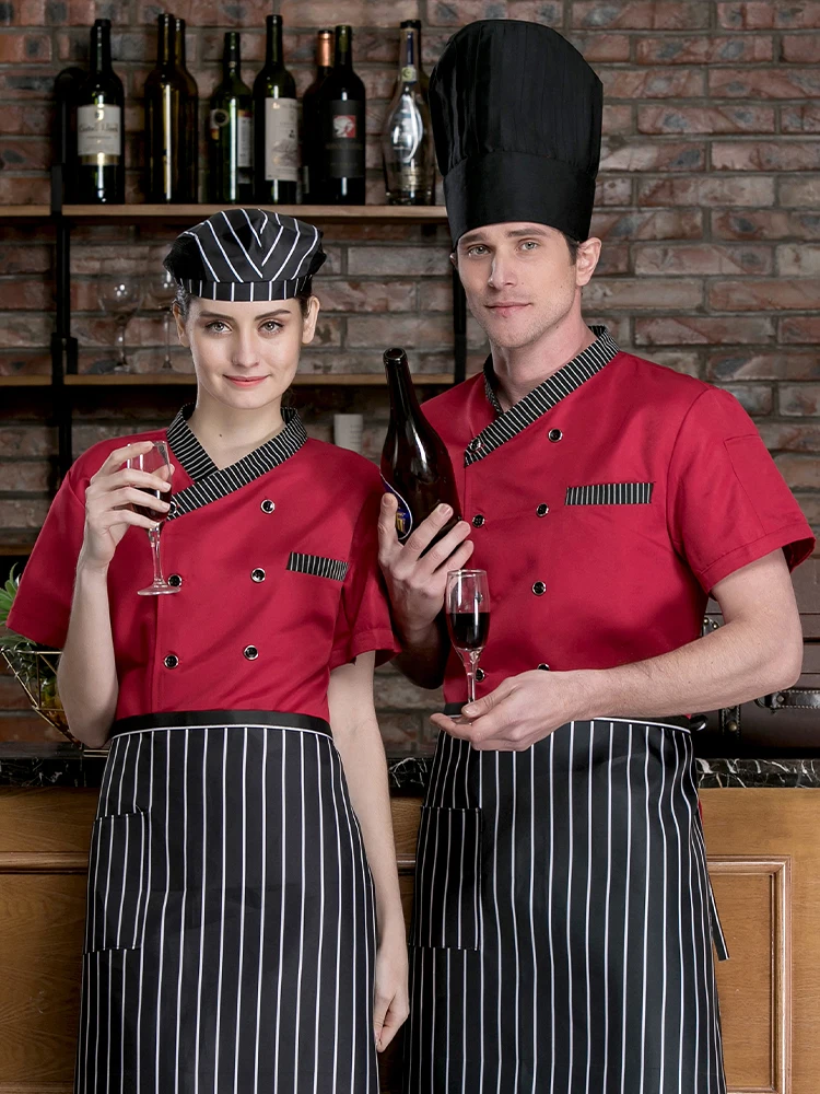 Uniform für Hotel restaurant Catering Chef Uniform für Mann Küche Kleidung Cafeteria Kochen Kleidung Tops Kellner Overalls