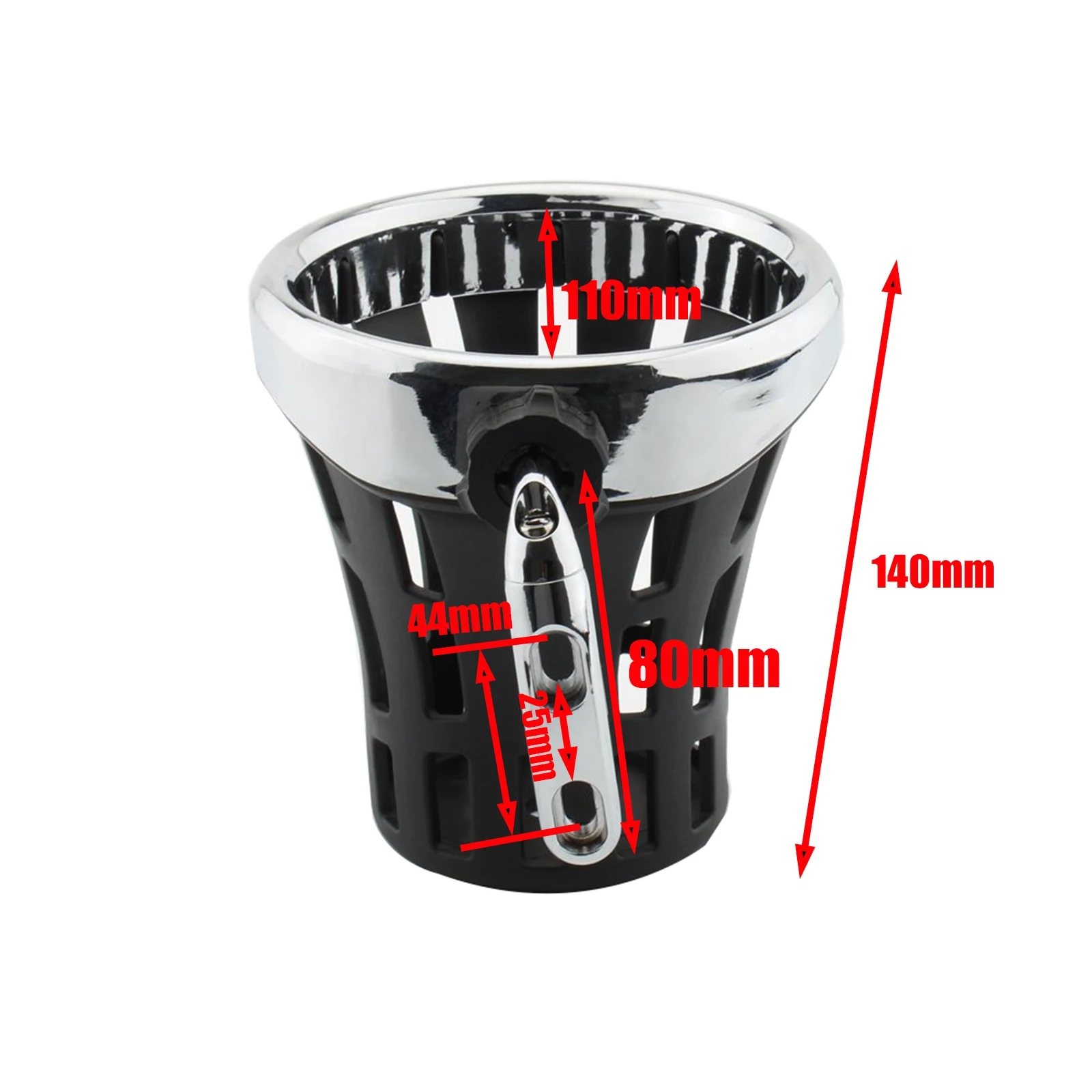 Suporte de copo para guidão, bebida com cesta de malha, montagem mais longa para modelo harley-davidson H-D, embreagem ou suporte para poleiro de freio, todos '1996-up