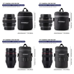 Water Repellent Thickened Expandable Protective Case Pouch Camera Lens Bag