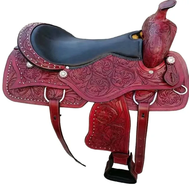 Handmade Premium Quality Leather Western Barrel Racing Horse Saddle Trail Custom Size Design Color With All Accessories Included