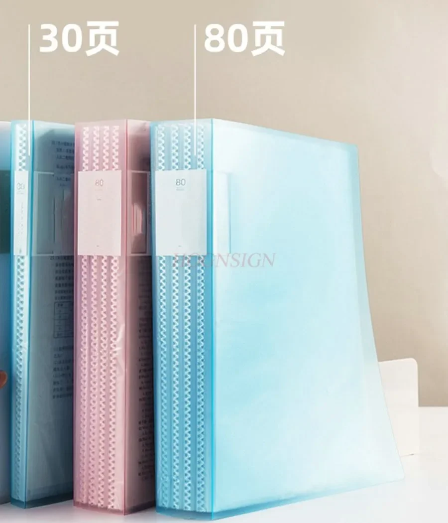 Test paper storage book, information book folder A4, transparent multi-layer insert booklet, large capacity