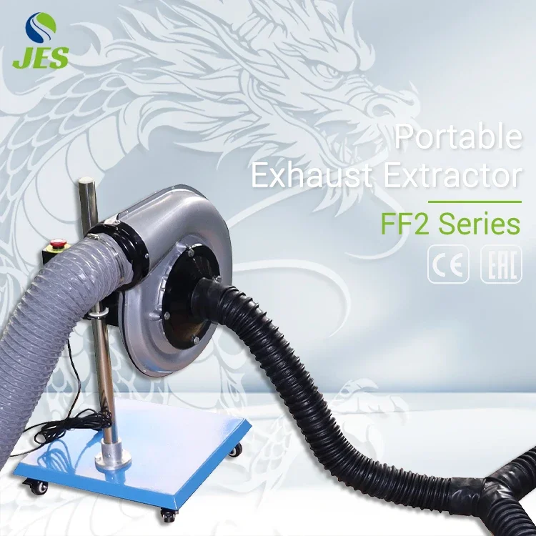 Equipped Cleaning Mobile Fan Vehicle's Exhaust Extraction Systems Dual Tailpipes