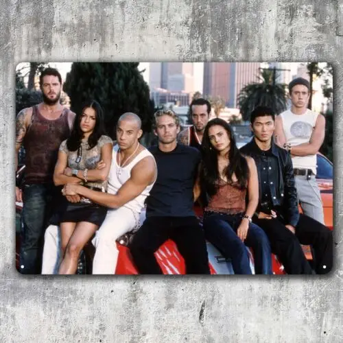 The Fast and Furious Movie Metal Poster -Collectable Photo Tin Sign -20x30cm  -aluminum