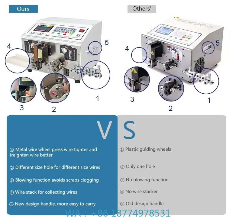 Removal Machine Wire Cutting and Stripping Machine HC-515A Automatic Computer Wire Cutter and Stripper Copper Wire Insulation