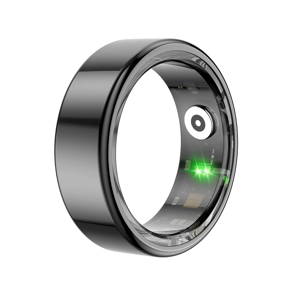 R02 Smart Ring Health Tracker 5.0 متوافق مع بلوتوث IP68 و5ATM مقاوم للماء أوضاع رياضية متعددة يمكن ارتداؤها لنظام Android وIOS
