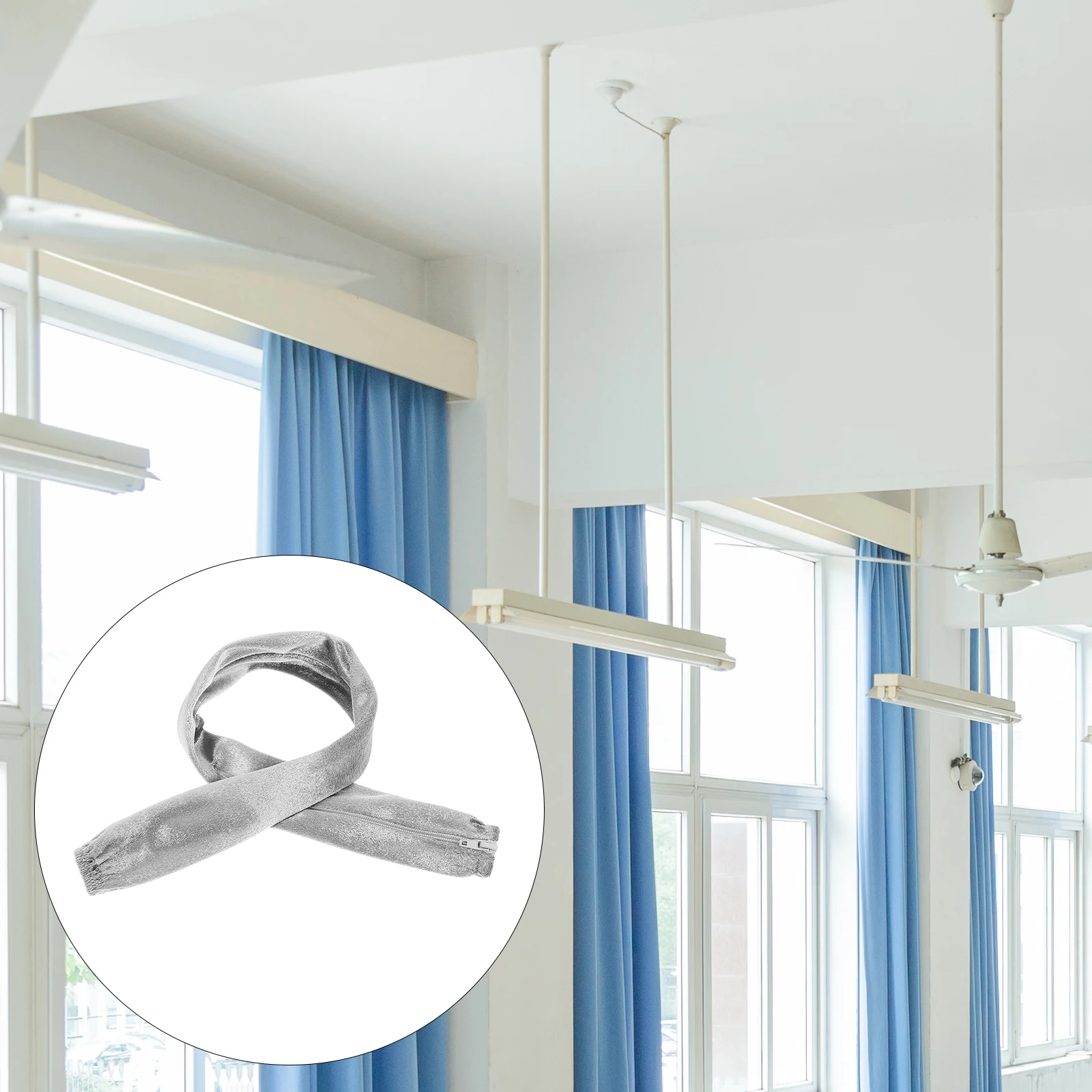 

Removable Flannel Chain Sleeve Chandelier Pendant Light Cord Covers Fabric Cable Sheath Decorative Chain Wrap Protector Sleeve