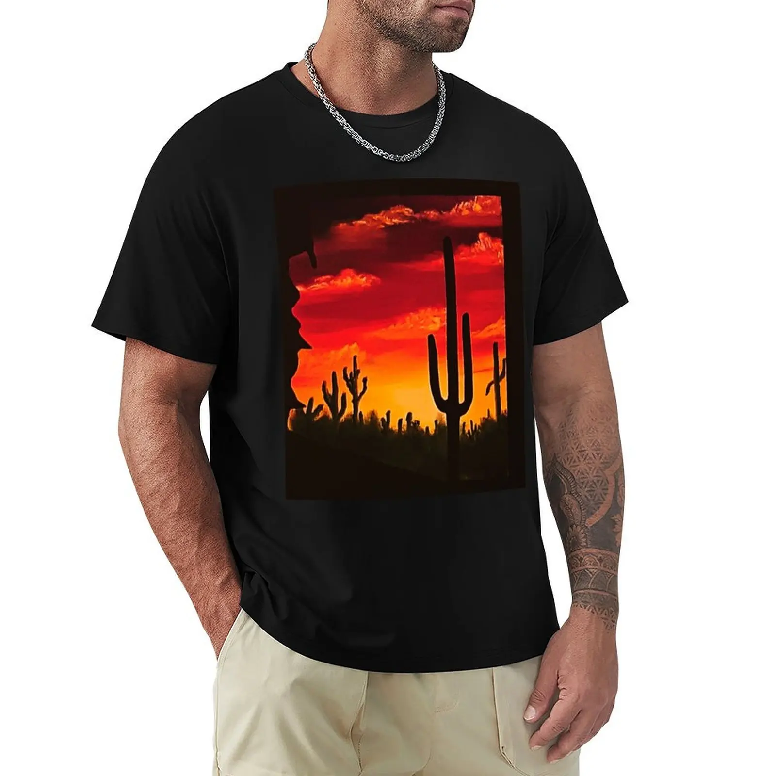 morning on the arizona desert T-Shirt Basic Regular Fit Casual T-Shirt