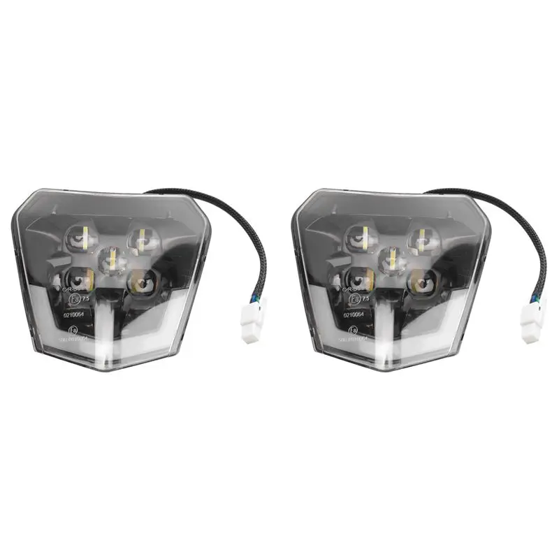 

2X Dirt Bike LED Headlight For Enduro Motorcycle Pit Bike ATV TC FE TE EXC XCW SXF SX 125 250 300 350 450 500 530-X59A