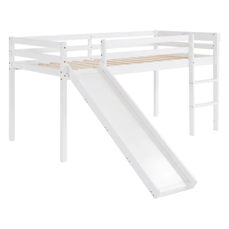 

Wooden slide storage Nordic style wooden loft bed spot