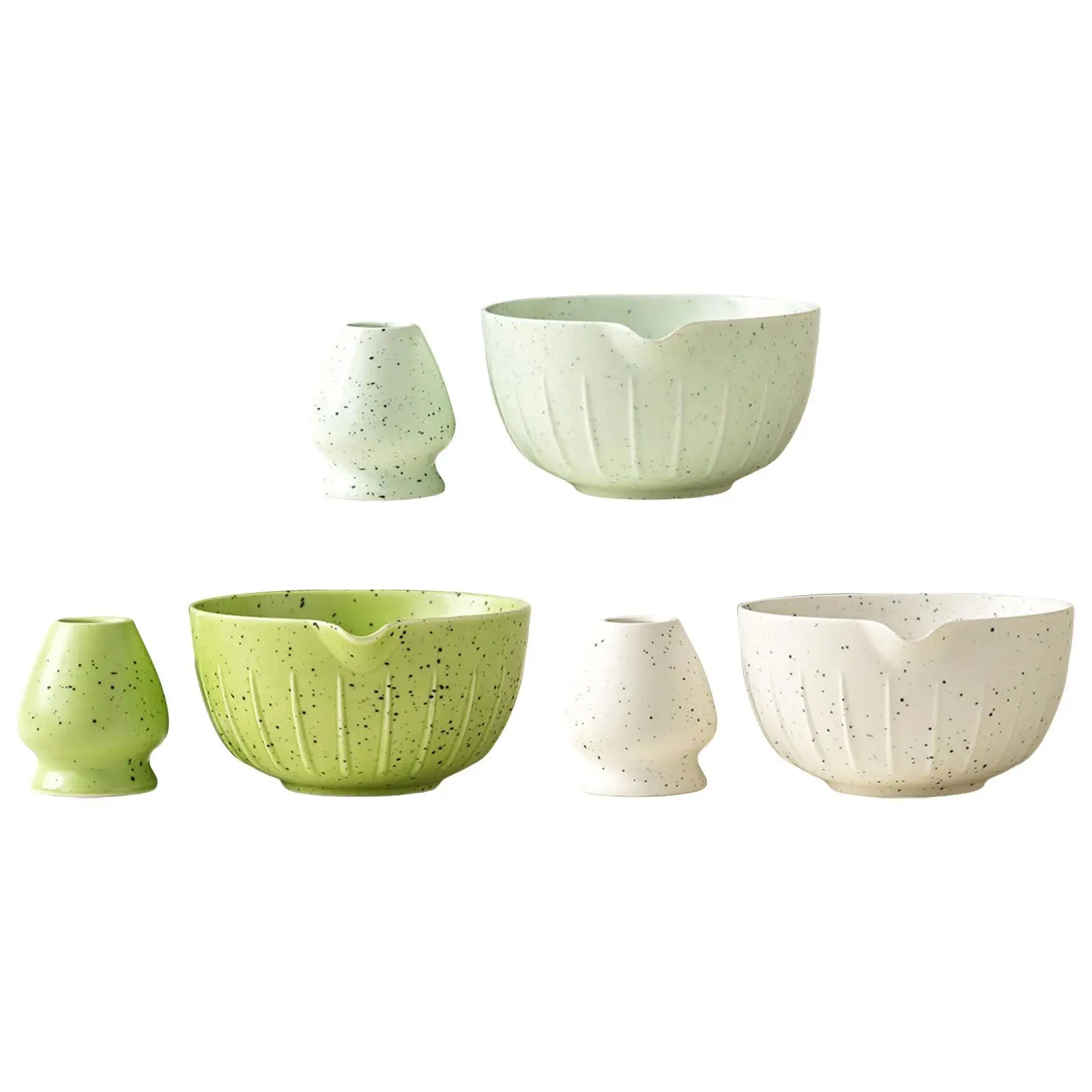 

2Pcs Matcha Bowl with Whisk Holder Smooth Surface Crafting Gift Supplies Tea