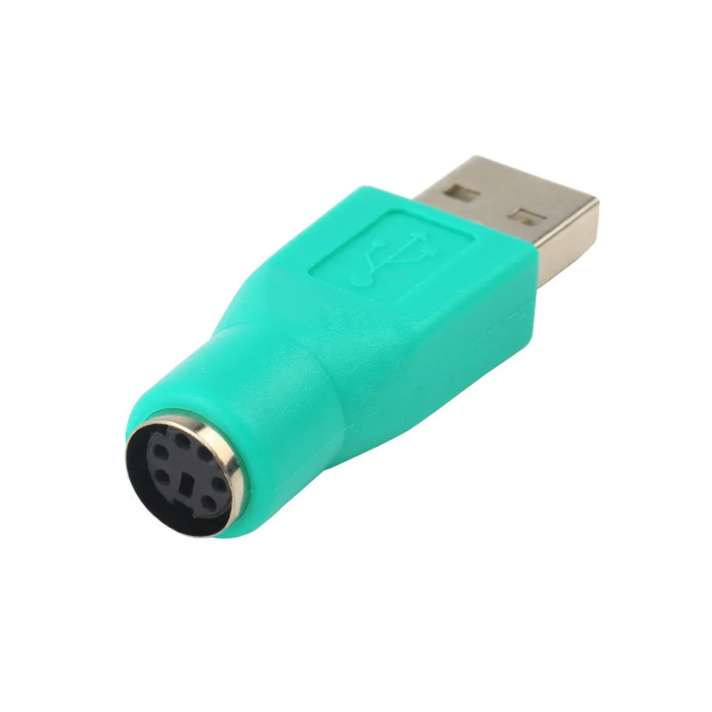 to USB Adapter 2 Female Port Keyboard and Mouse Converter USB 2.0 Compatible Easy Install No Software Driver Needed for Pc