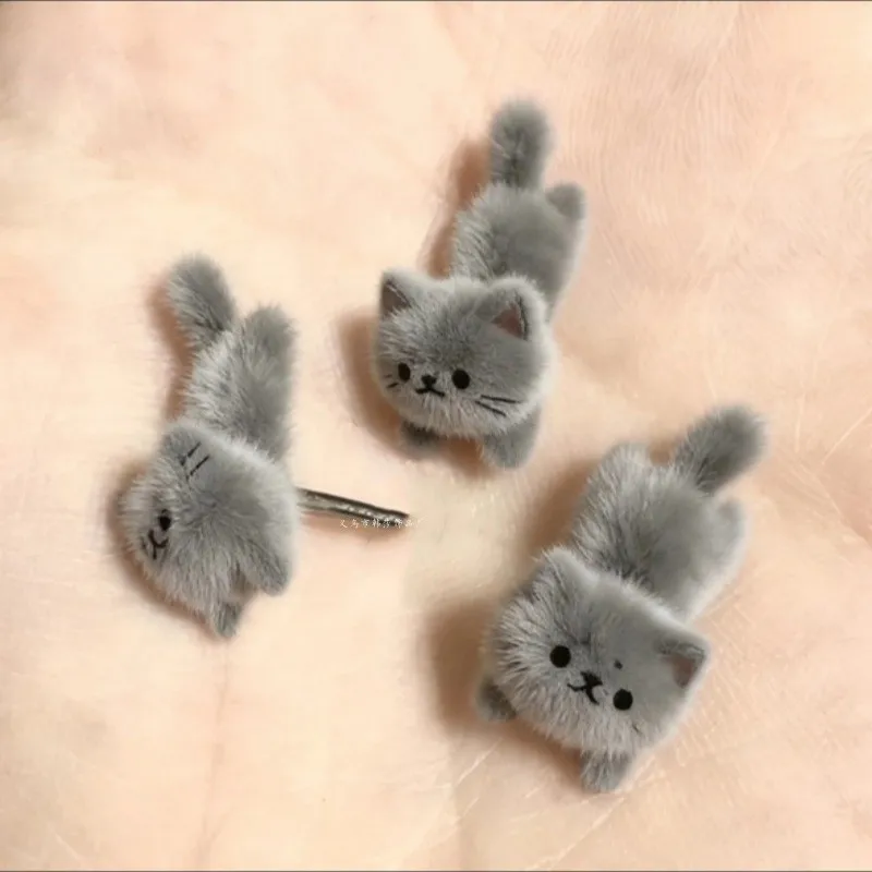 Cute Flocking Cat Earrings Adorable Kitty Stud Earrings Dainty Trendy Animal Ear Studs Jewelry For Women Unique Gift for Cat Lov