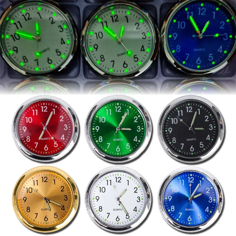 Luminous Car Clock Ornament Waterproof Electronic Clock Quartz Watch Bicycle Motorcycle Watch Auto Dashboard Clock