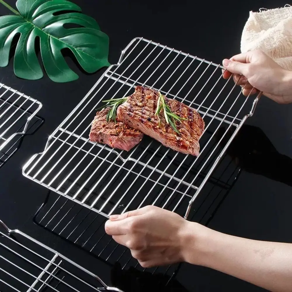 New Stainless Steel Cooling Rack Non-stick Silver BBQ Tray Grill Plate