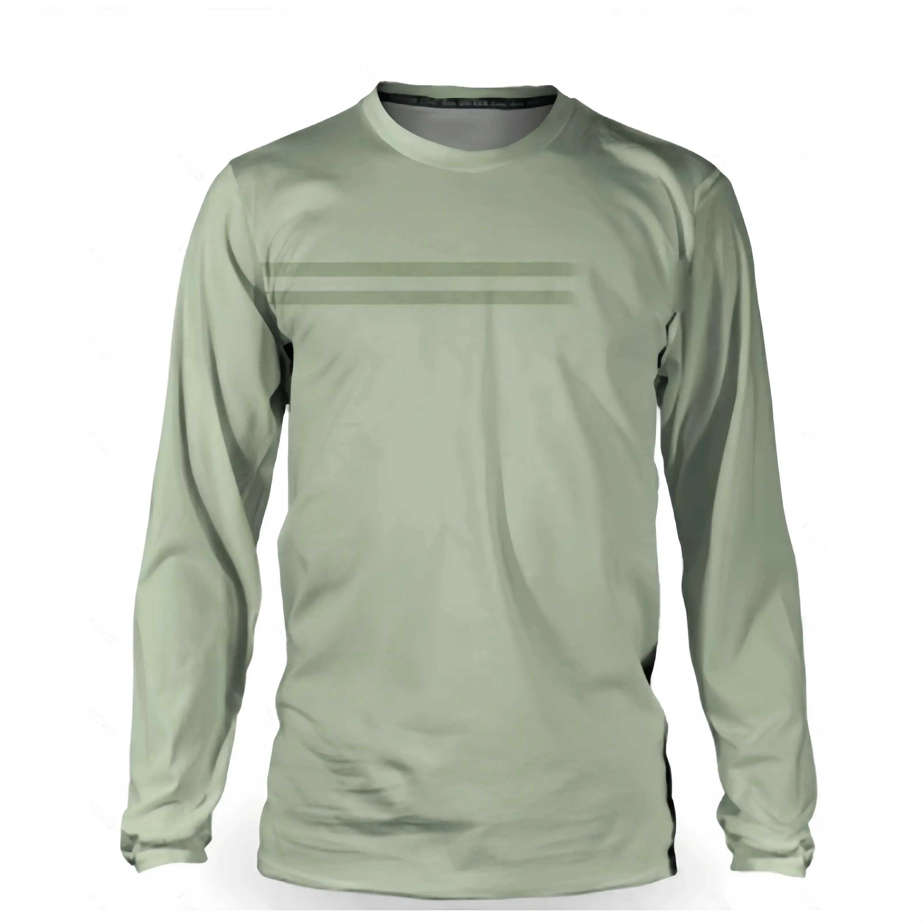 تي شيرت رجالي جديد بأكمام طويلة لربيع وخريف 2025 يتميز بأزياء الشارع والراحة مع طباعة مخططة ثلاثية الأبعاد #5