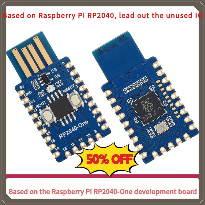 RP2040 Microcontroller Board RP2040-One Dual-Core Processor Compatible with Python/C Coding for Electronics Enthusiasts