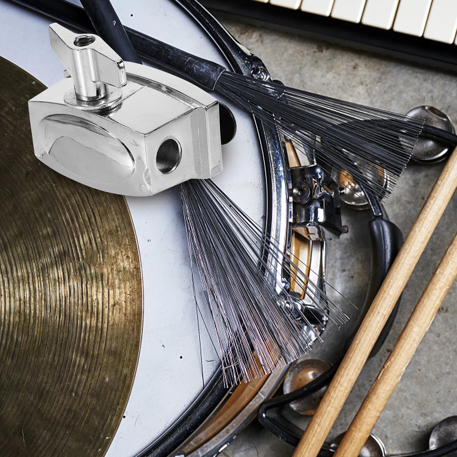 Heavy Duty Floor Leg Mount Bracket Wear Resistant Anti Rust Drum Hardware for Drum Stability and Durability Accessories