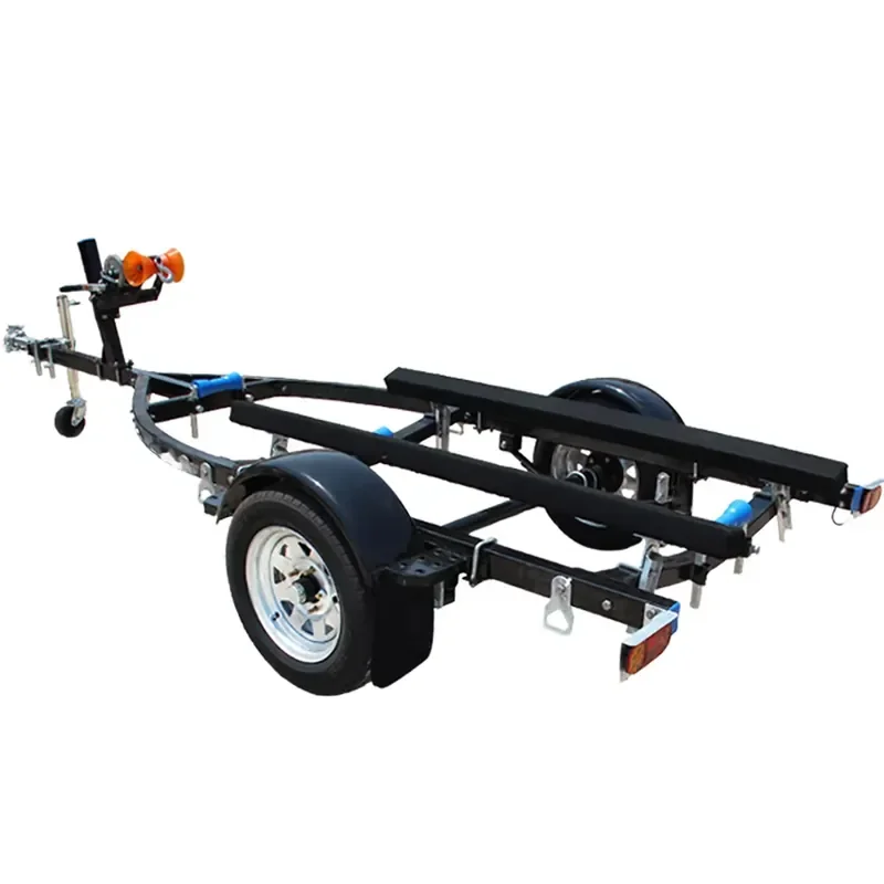 Supply 3 Meters to 10 Meters Rib Inflatable Boat Trailer Fiberglass Multi Sport Small Folding Rollers Boat Trailers