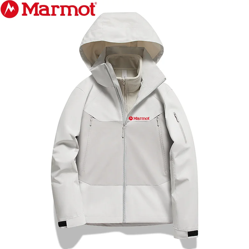 MARMOT 2026 New Jacket Men and Women 3-in-1 Water-Repellent, Windproof, Waterproof Hiking and Work Jacket