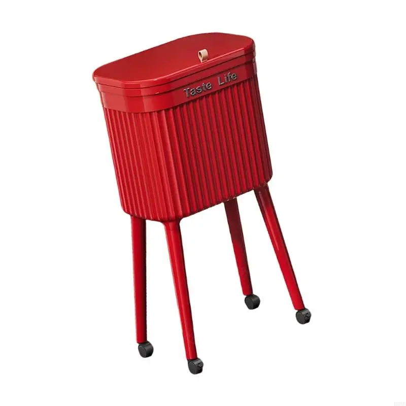 Contemporary Tall Garbage Can High Capacity Removable Inner Bucket For Disabled Users B95B