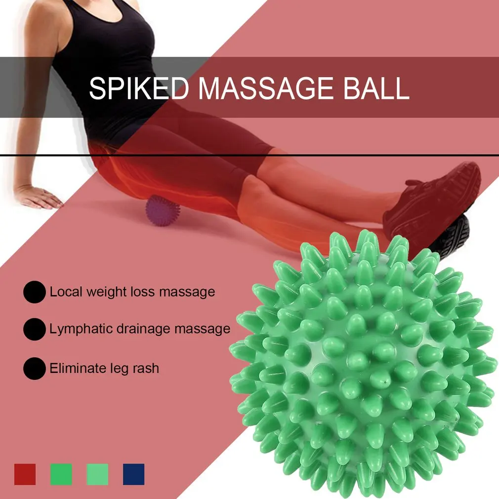 Bola de masaje con púas de alta densidad de PVC, tratamiento para el dolor de pies y la fascitis Plantar, Bola de acupresión para erizo