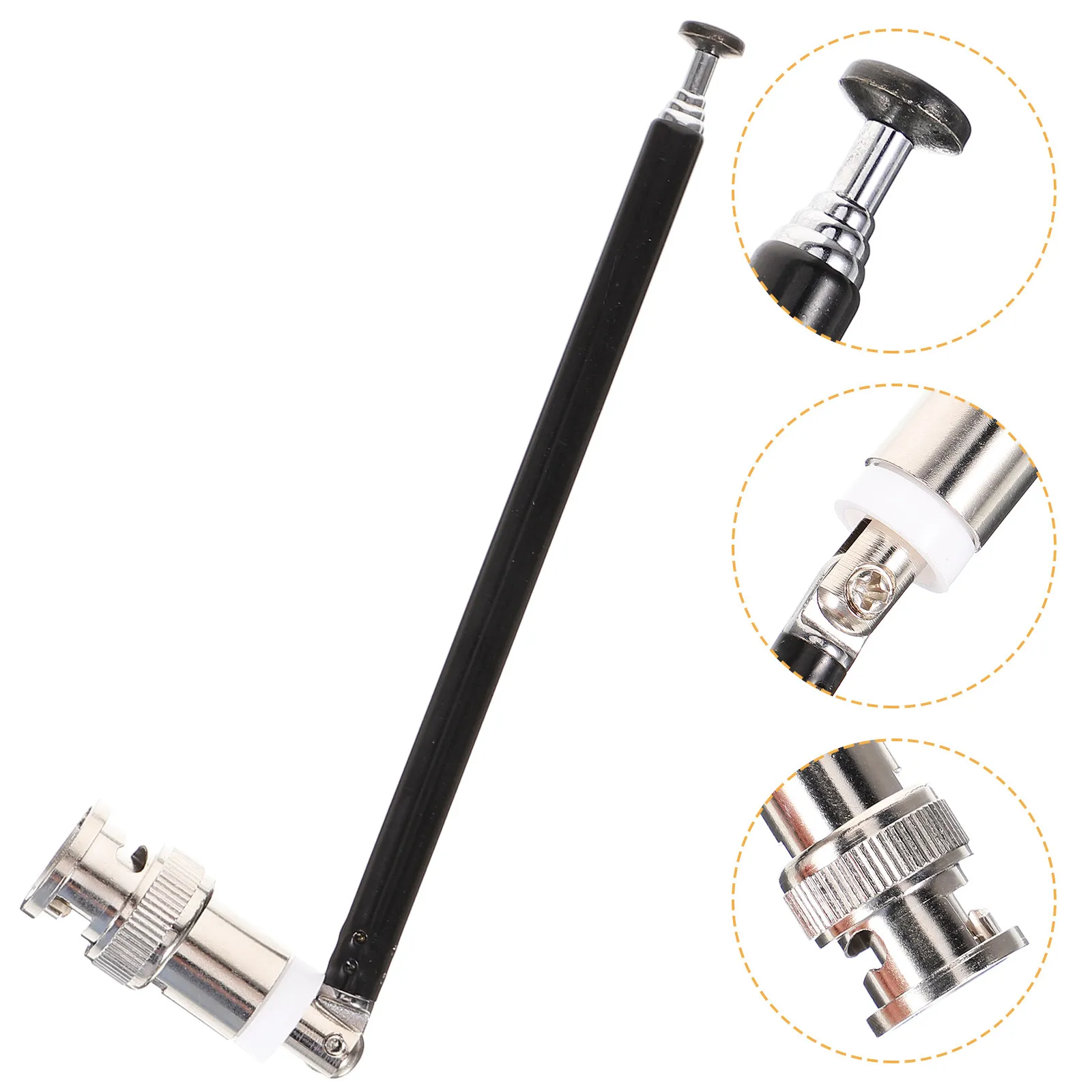 Wireless Microphone Receiver with 5-Section Telescopic Antenna, High-Durability PVC-Metal Build, Enhanced Signal