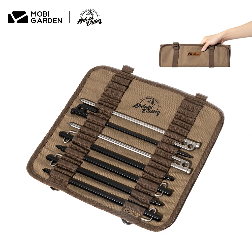 

MOBI GARDEN сумка для кемпинговой палатки из ткани Оксфорд, сумка для хранения аксессуаров для кемпинга, гвозди для палатки, роликовая сумка, уличное снаряжение