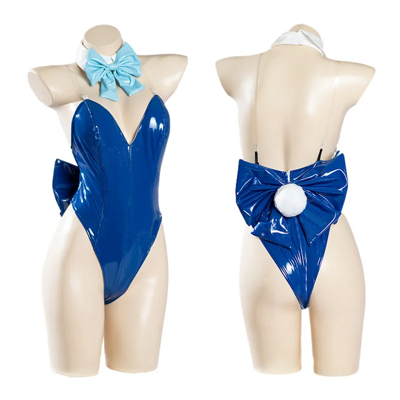 Game Blue Archive Asuma Toki Cosplay Costume Wig Sexy Kawaii Bunny Girl Jumpsuit Women Fantasia Halloween Party Clothing view 2
