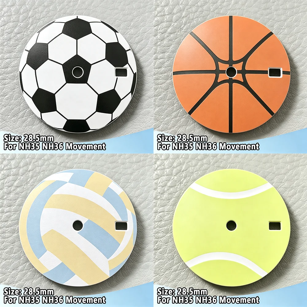NH35 Ball Games Dial 28.5mm Ball Sport Watch Face Personalized Dial Suitable For NH35 NH36 Movement Watch Replaceable Accessorie