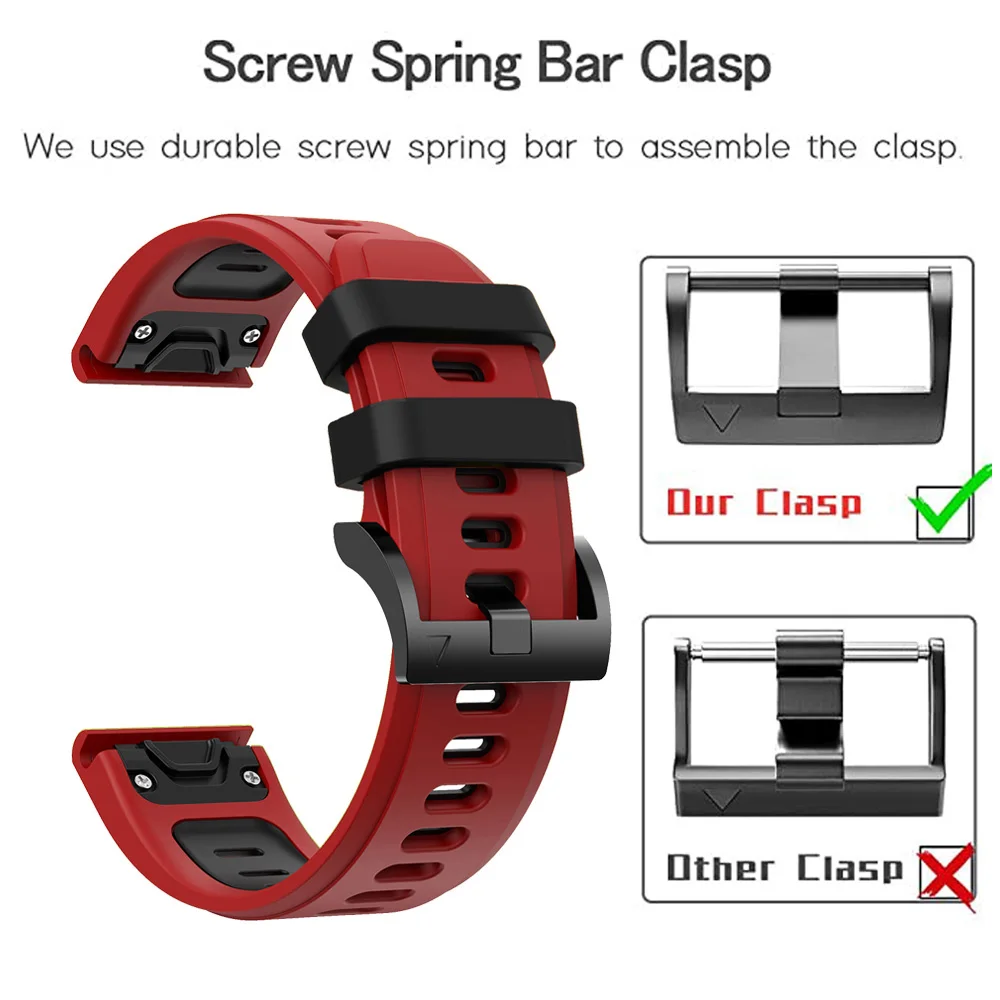 Instinct 3 45mm Band QuickFit 22 26mm Silicone Watch Strap Fenix 6X 6 7X 7 Pro 5 5X Plus D2 bravo Watchband Bracelet Smart Belt