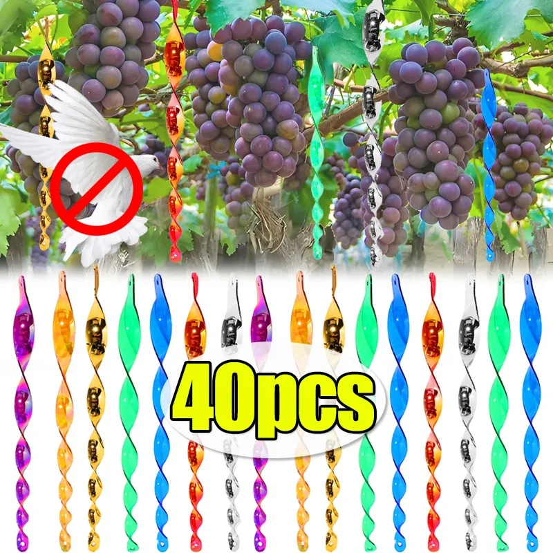 

Спиральные репелленты для птиц, пластиковые подвесные стержни, устройство для отпугивания птиц, отпугиватель птиц, светоотражающие палочки, украшения для дома и сада