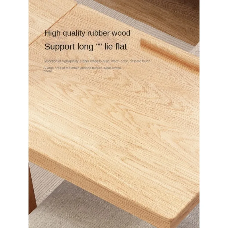 Bedside table, bed computer table can be lifted and moved, side table, solid wood bedroom, lazy folding small desk