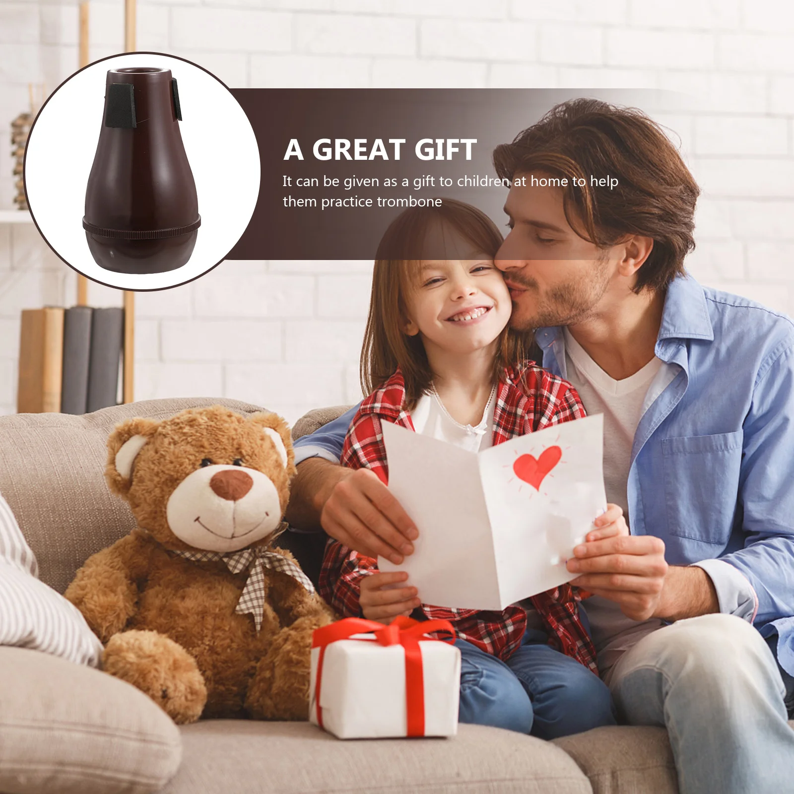 

1pc Trombone Mute Portable Sound Dampener Lightweight Noise Remove Tool Noise Removal Instrument Accessory Musical Supply Part