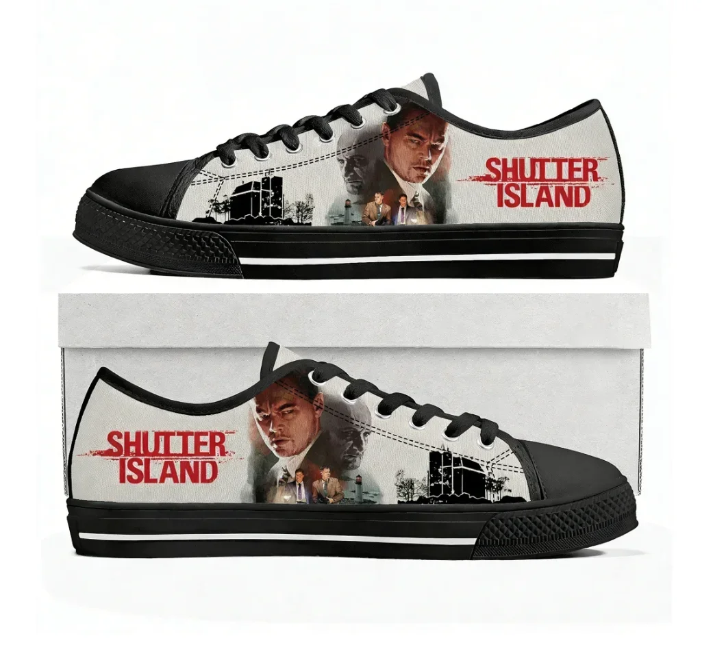 

Низкие кеды Shutter Island для мужчин, женщин и подростков, парные повседневные кеды в стиле Леонардо Ди Каприо, холщовые кроссовки, обувь для самостоятельной кастомизации