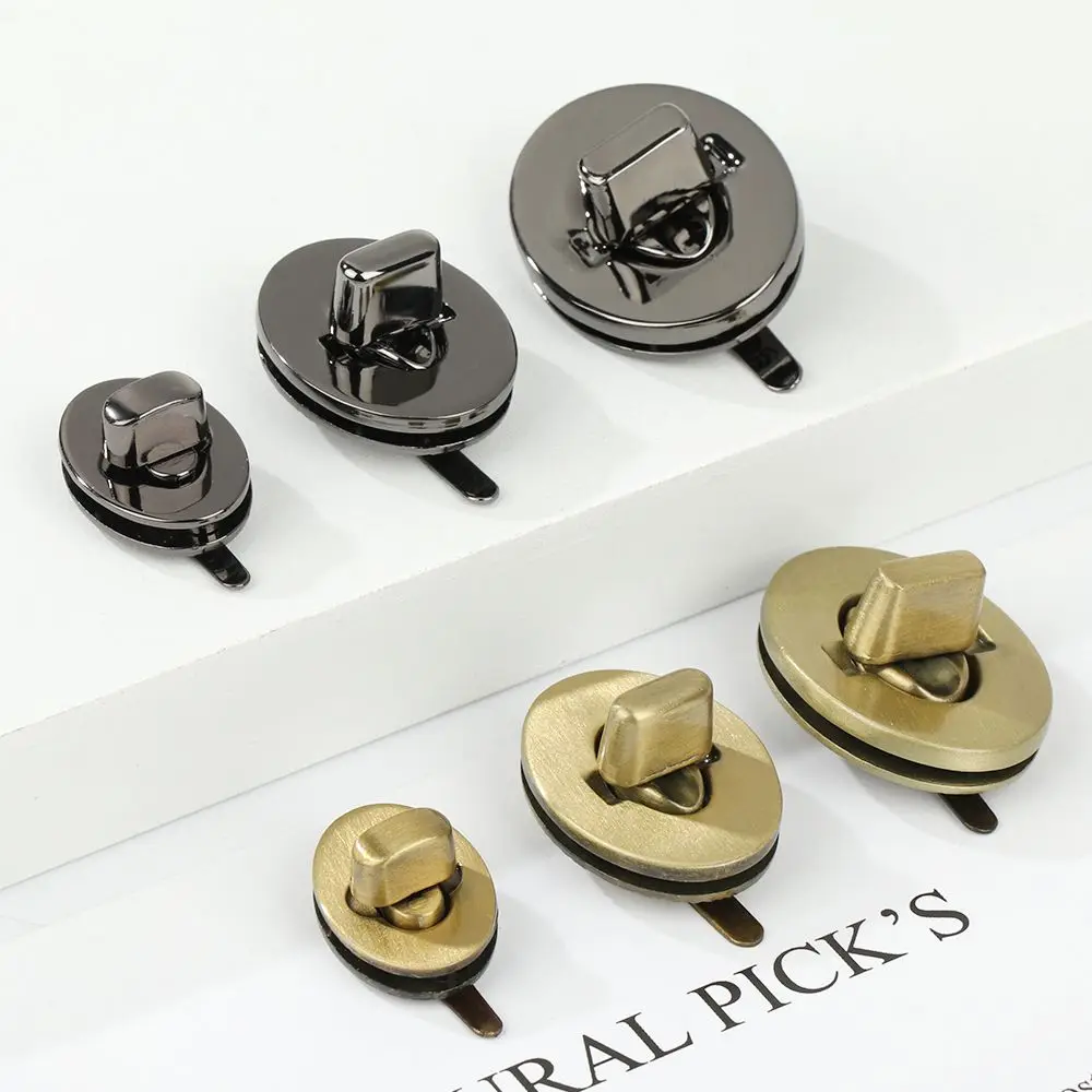 1Pcs Metal Durable Clasp Turn Lock Oval Twist Lock For DIY Handbag Bag Purse Luggage Hardware Closure Bag Parts Accessories