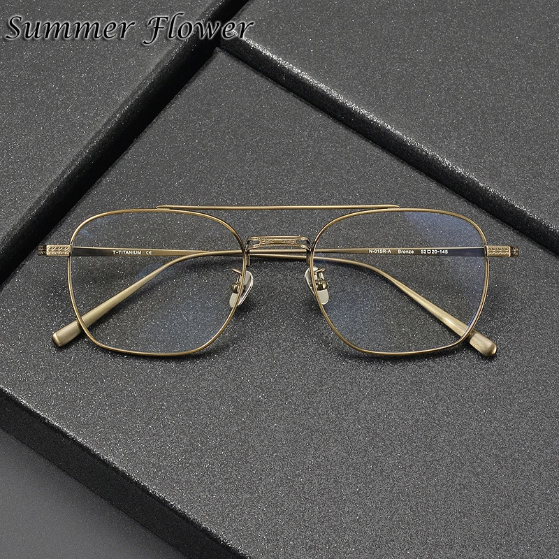 

Oversize Titanium Men Frame Large Face Wide Glasses Gentlemen Light Weight Optical Prescription Spectacles