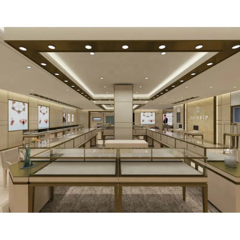 

custom.Retail Big Jewelry Store Interior Display Furniture Boutique Jewellery Display Showcase For Jewelry Shop Decoration