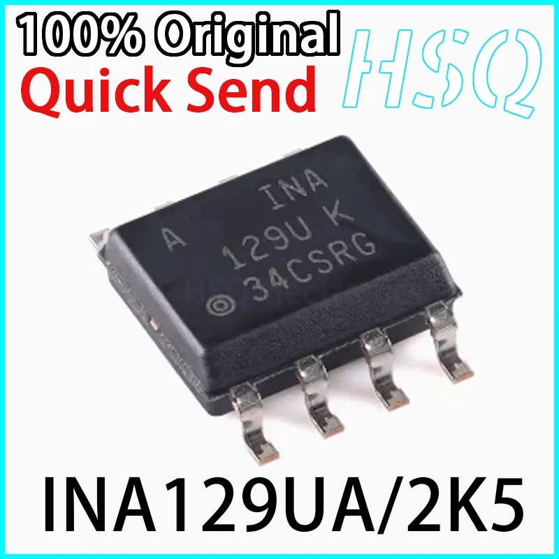 

2PCS Original INA129UA/2K5 INA129UK SOIC-8 Precision Instrument Amplifier Chip Brand New in Stock