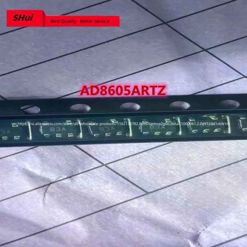 10PCS Original AD8605ARTZ-REEL screen printing B3A package SOT-23-5 precision low noise S operational amplifier.